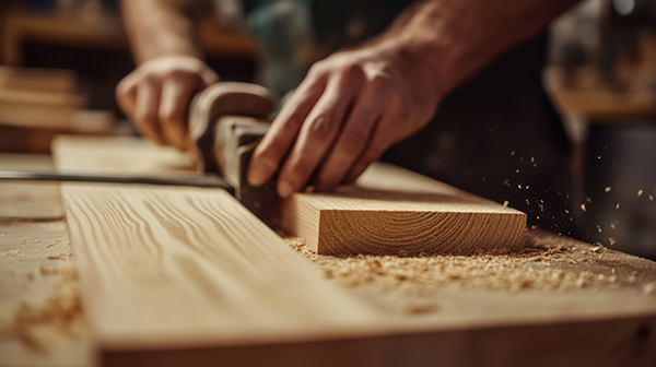 Wood Worker Shaping Wood